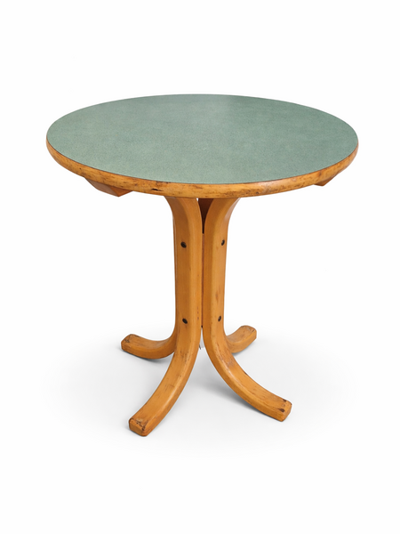 Vintage (bijzet)tafel met formica blad 60xh75cm