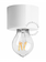 Zangra Lamp plafond of muur porselein d8,5cm wit light.165.w.001