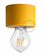 Zangra Lamp plafond of muur porselein d8,5cm geel light.165.y.001