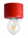 Zangra Lamp plafond of muur porselein d8,5cm rood ight.165.r.001