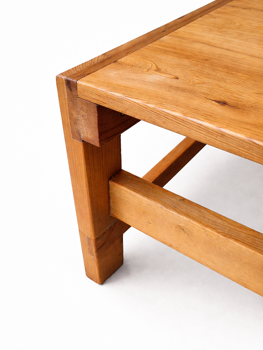 Vintage salontafel grenen 82x138xh35cm