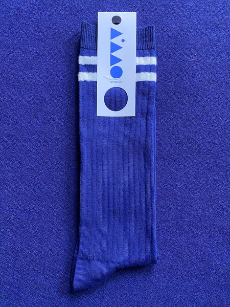 Aimo Sustainable socks rib blauw