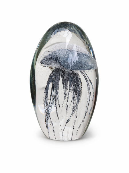 Vintage presse papier blauwe kwal h11cm