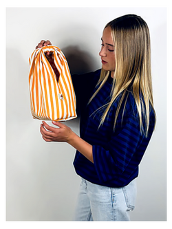 Noenganger Lucky bag geel-wit gestreept
