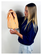 Noenganger Lucky bag geel-wit gestreept