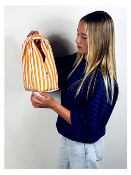 Noenganger Lucky bag geel-wit gestreept