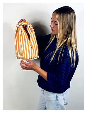 Noenganger Lucky bag geel-wit gestreept