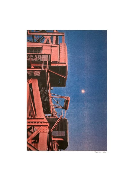 Nora Dekoning Riso print kranen kaaien in kader 33x45cm