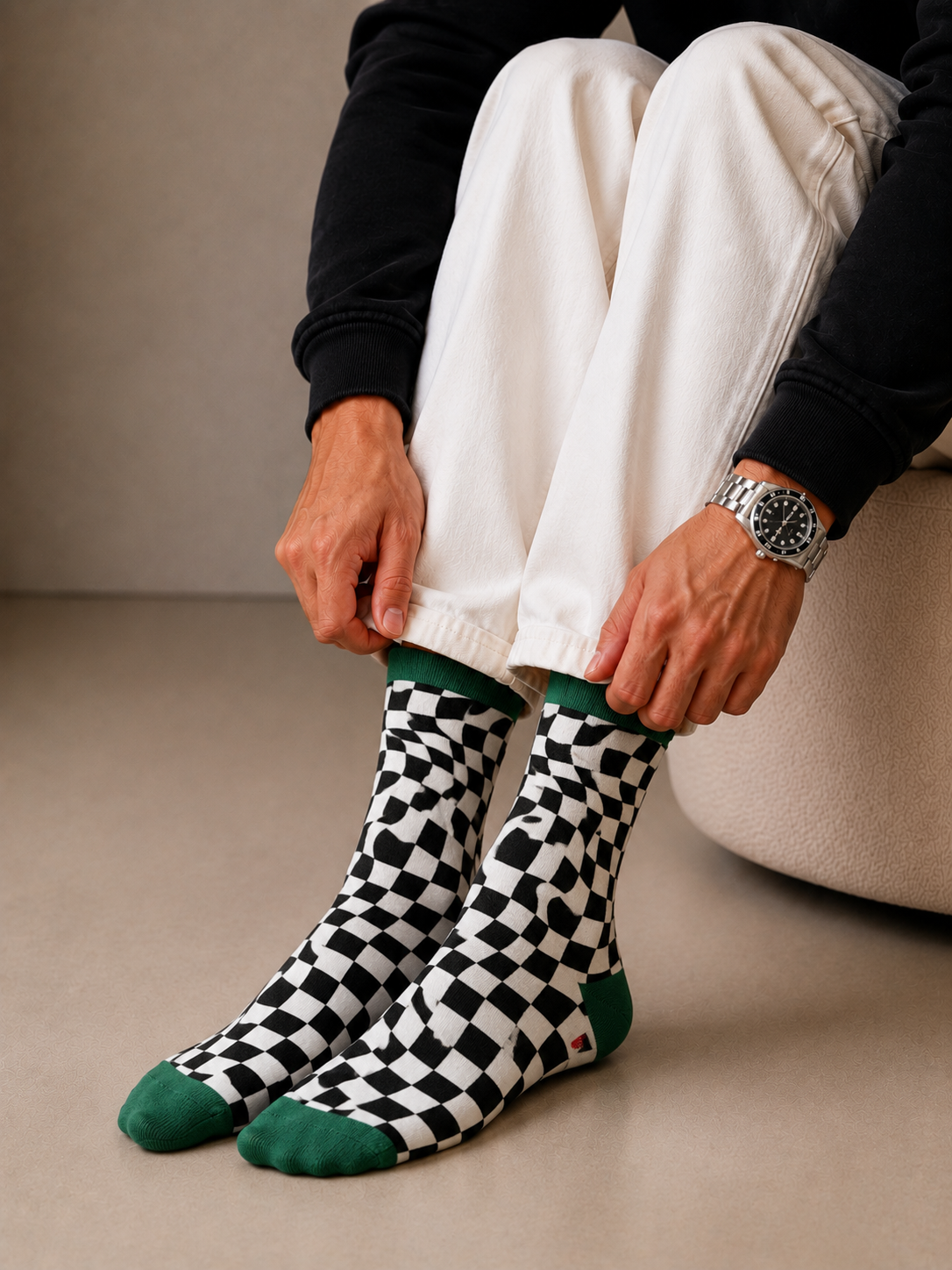 Aimo Sustainable socks art black
