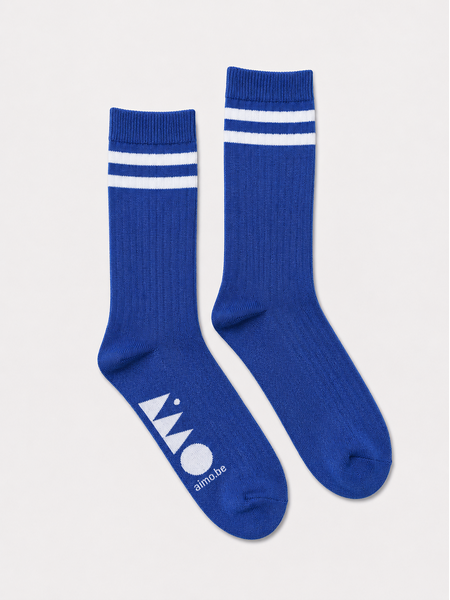 Aimo Sustainable socks rib blauw