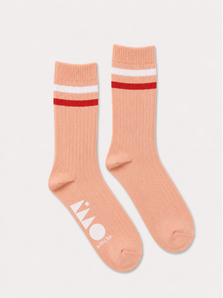 Aimo Sustainable socks rib roze