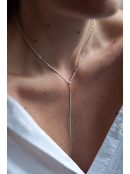 Laure De Mees Drop necklace small zilver