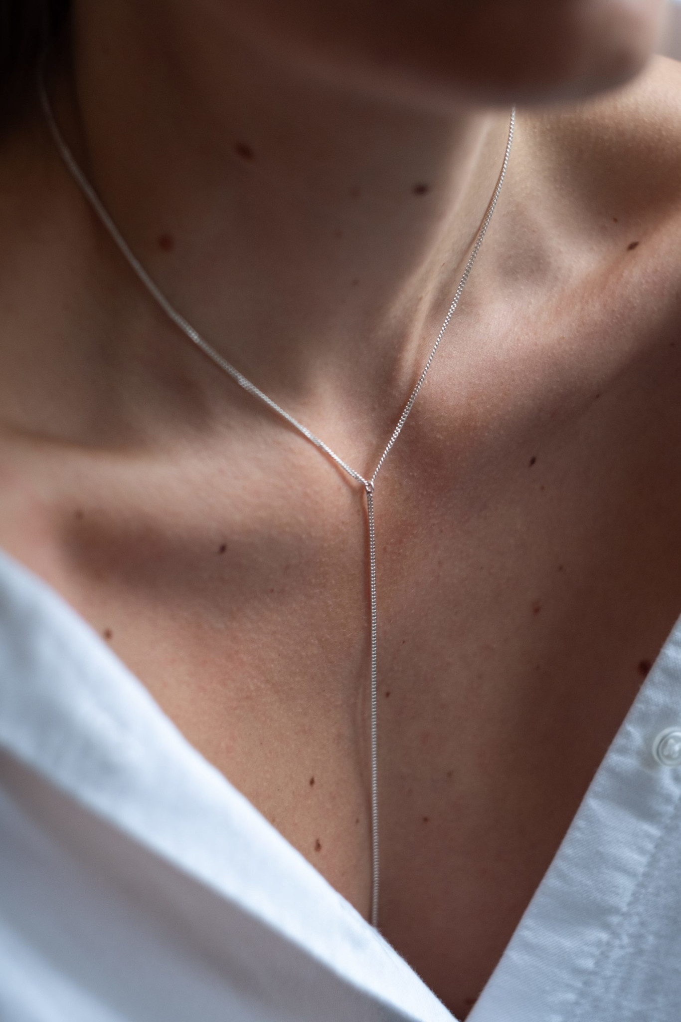 Laure De Mees Drop necklace small zilver