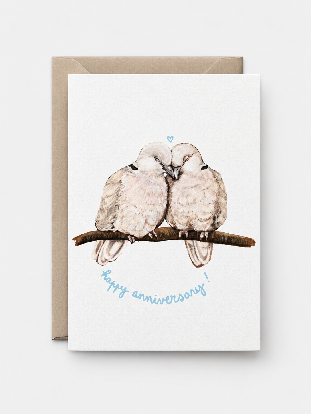 Kathings Wenskaart tortels happy anniversary huwelijksverjaardag