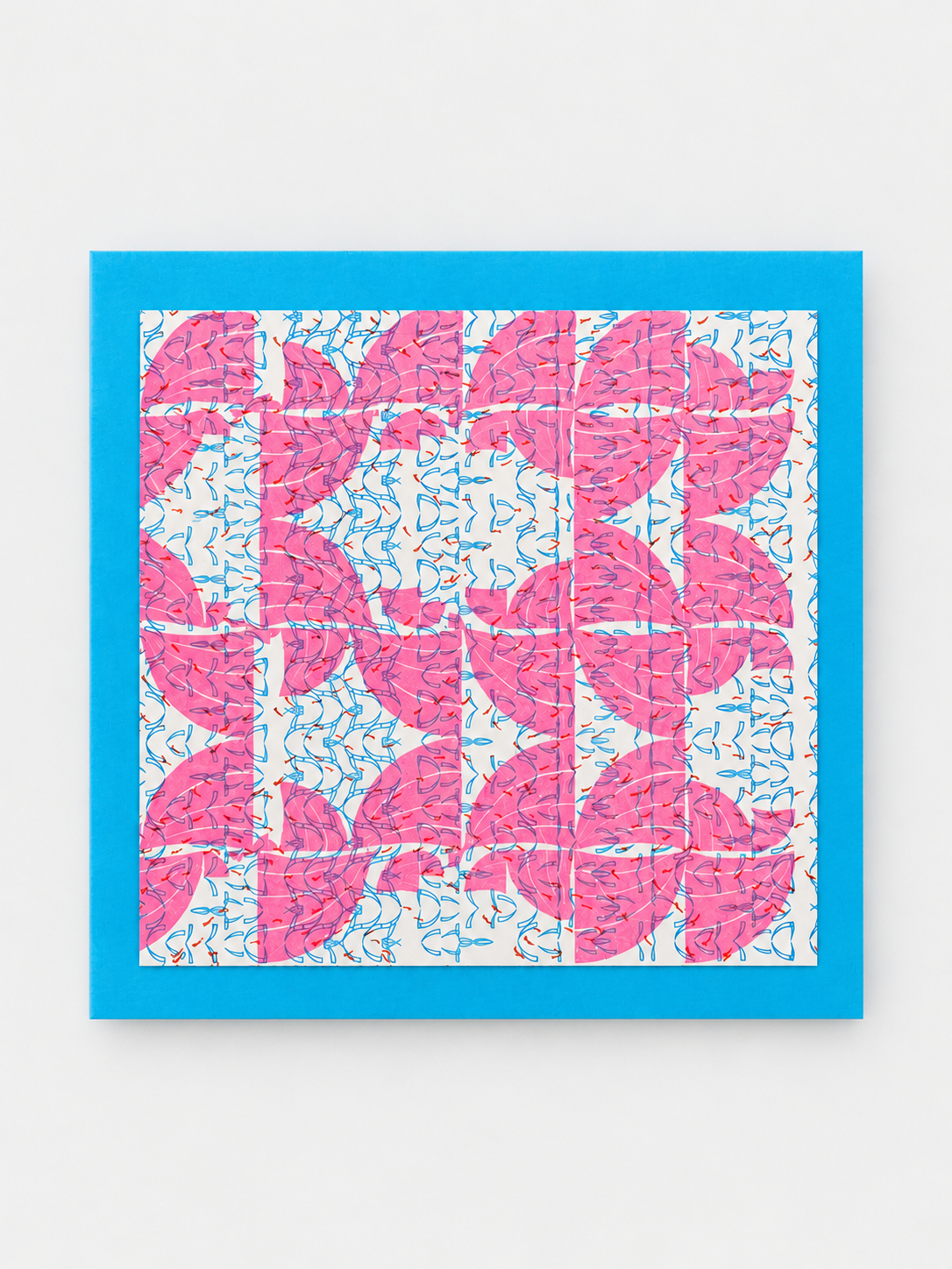 Heliosblue Wenskaart grafisch vierkant roze