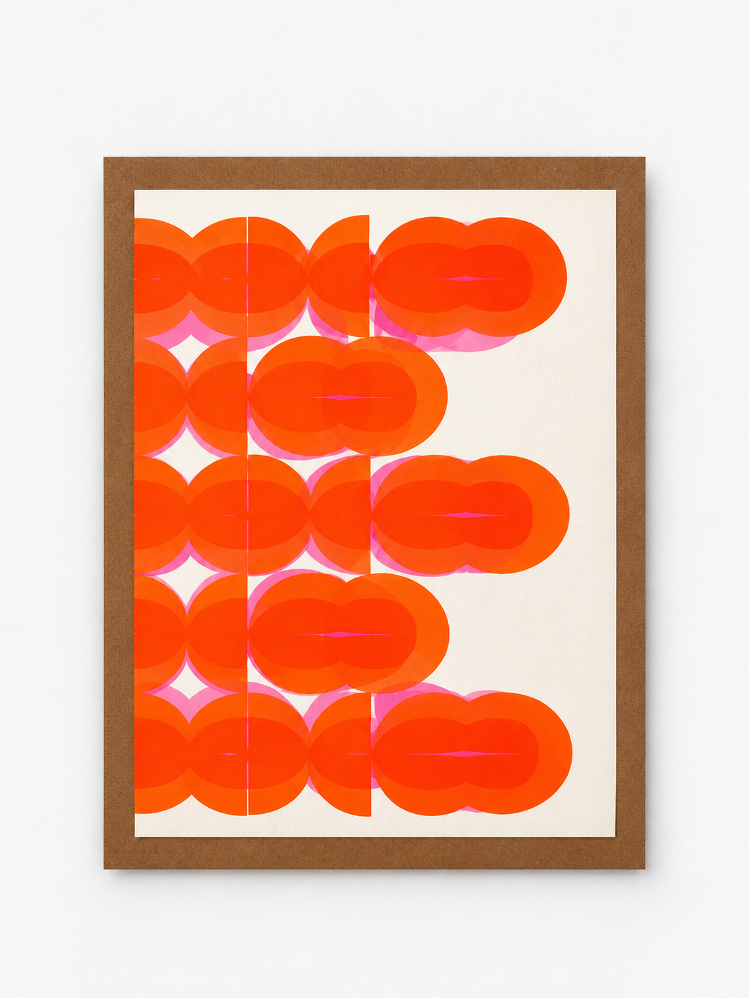 Heliosblue Wenskaart grafisch oranje bollen groot