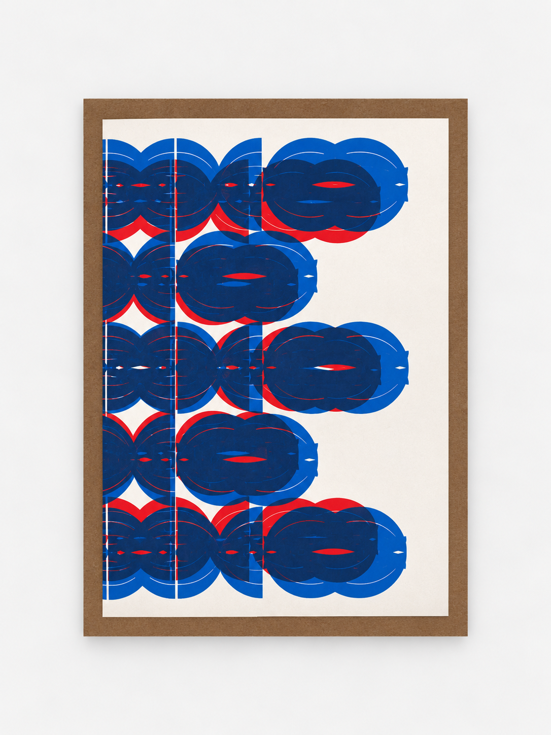 Heliosblue Wenskaart grafisch blauwe bollen groot