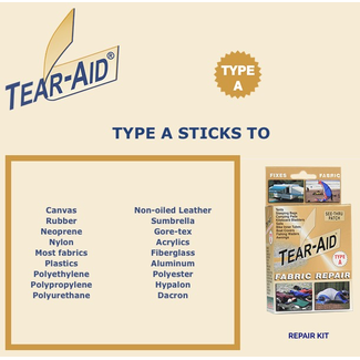 Tear-Aid Type A Repair set Gold tape (De fleste overflater)