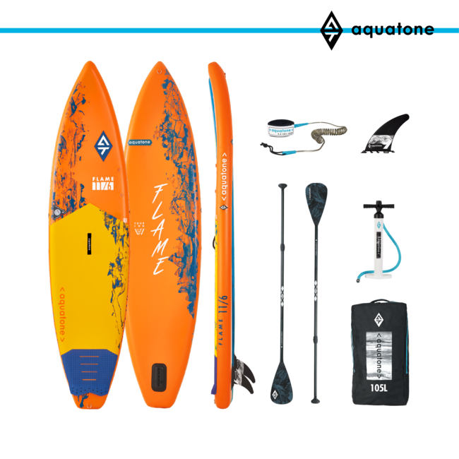 Aquatone • 11'6 x 32 Flame SUP pakke •  Åre, pumpe, bag og finne inkludert.