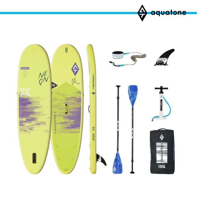 Aquatone - Pakke - 9'0 x 28 Neon Youth SUP pack Åre,Pumpe,bag, finne inkludert.