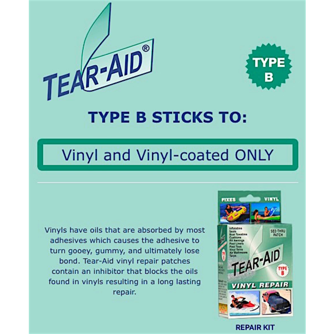 Tear-Aid Type B Repair set Silver tape (PVC)