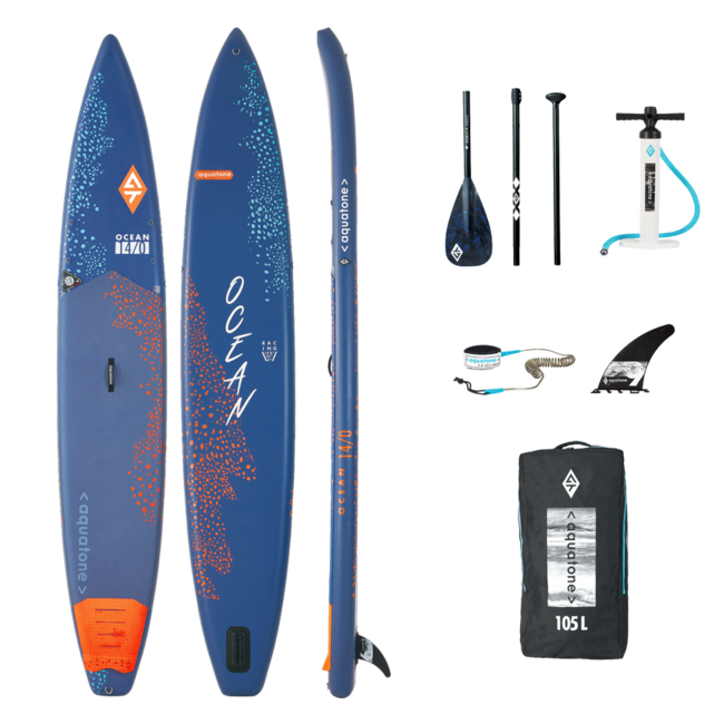 Aquatone 14'0 x 27 Ocean SUP pakke •  Åre, pumpe, bag og finne inkludert. 50-100kg.