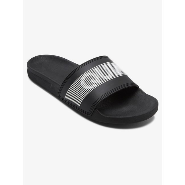 Quiksilver - Rivi Wordmark Slide - Slider Sandals - Black/White/Black