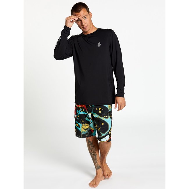 Volcom - MORE OF US LONG SLEEVE UPF 50 RASHGUARD - Black