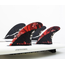 FCS II - Matt Biolos PC Carbon - Red - Tri/Quad (5-Fin Set) - Large (75-90kg)