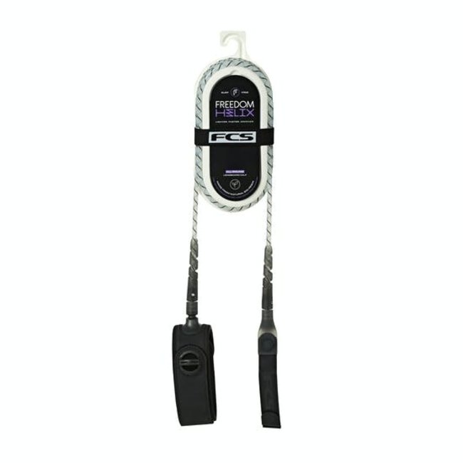 FCS - Freedom Helix - 6’ - All Round Leash - Natural/Black