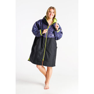 Robie Recycled Changing Robe - Black/Shade Lime