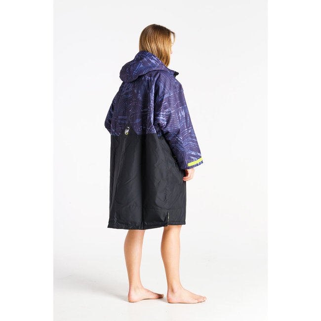 Robie - Dry-Series - Recycled Long Sleeve Changing Robe - Black/Shade Lime