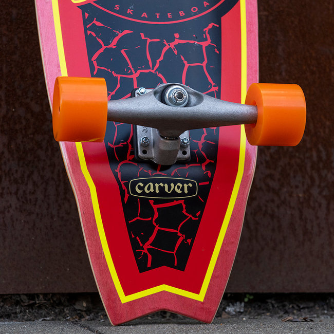 Santa Cruz x Carver Flame Dot Shark Surf Skate Complete 9.85" x 31.52"