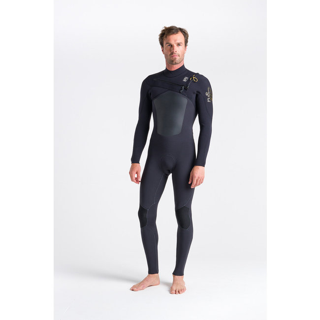 ReWired 4/3 Chest Zip Våtdrakt – Black / Charcoal