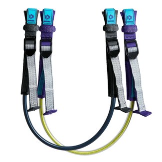 Duotone Harness Lines Center Vario - 24-32" - Purple/Yellow