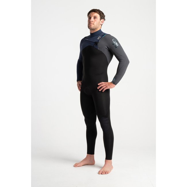 Session 3/2 Mens Chest Zip - Black/Slate Diamond