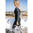 Solace 4mm Chest Zip Våtdrakt Dame – Black/Bluestone Tropical