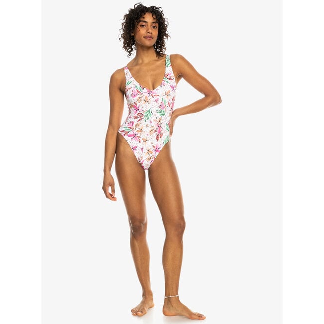 Printed Beach Classics - One-Piece Swimsuit - White