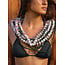 Beach Classics - Tiki Tri Bikini Top   - Anthracite