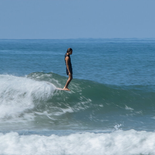 Cream Single Fin i Fiberglass til Longboard og Midlength