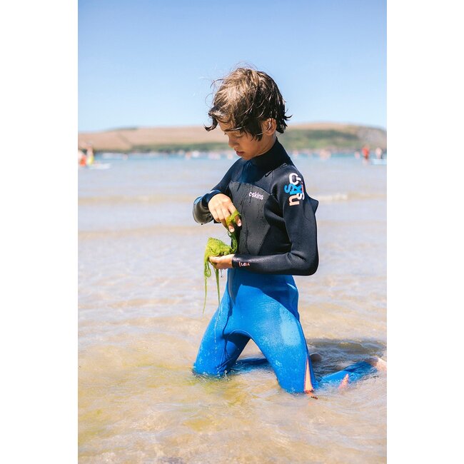 Legend 4/3 Junior BZ Steamer - Slate/Coral/Ocean Blue