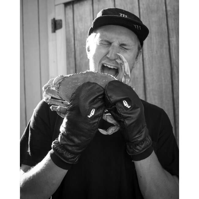 Crab Grab Claw Label Beanie – Bestselgende snowboard-lue - Orange