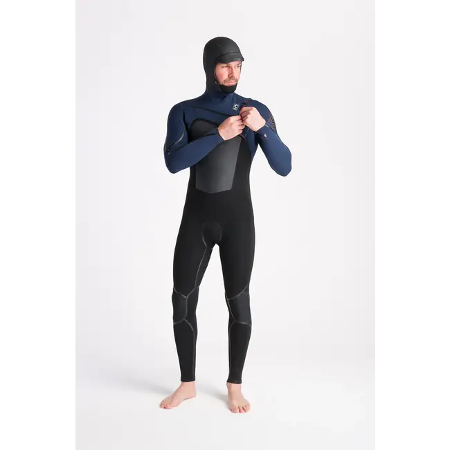 Wired NuWave 5/4 FZ  Hooded Våtdrakt - Black/Bluestone