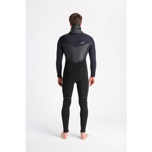 Wired+ 6/5 NuWave Front Zip Hooded Herre Våtdrakt - Black