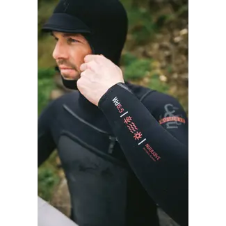 C-Skins Wired+ 6/5 NuWave Front Zip Hooded Herre Våtdrakt - Black
