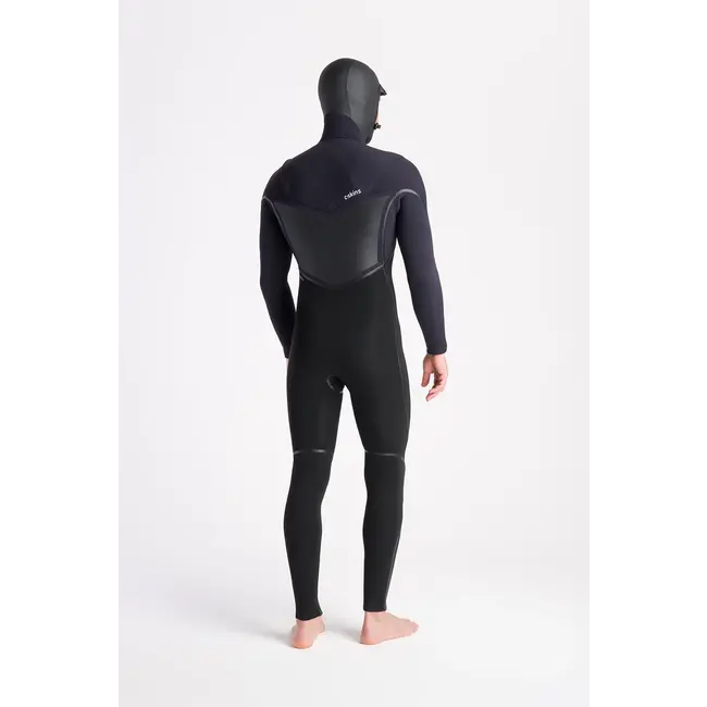 Wired+ 6/5 NuWave Front Zip Hooded Herre Våtdrakt - Black