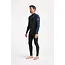 Session NuWave 4/3 Chest Zip Våtdrakt – Black / Bluestone / Saffron