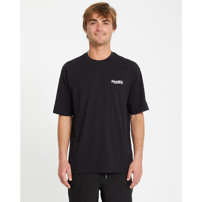 Pistol Surf Rashguard Sort – UV-beskyttende surf t-skjorte med loose fit