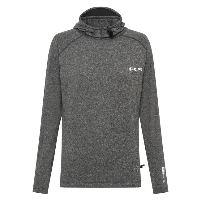 Essential Hooded LS Rashguard - Heather Grey