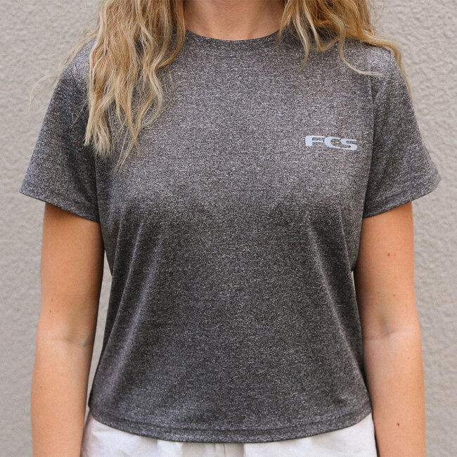 Womens Surf Tee - Heather Tranquil Blue